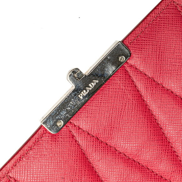 PRADA Pink Leather Saffiano Shoulder Bag - Picture 7 of 11